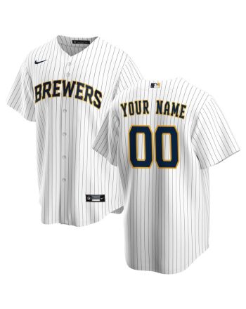 Milwaukee Brewers Alternate Custom Men Jersey - White