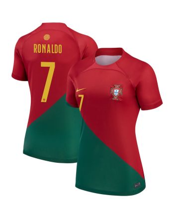 Portugal National Team 2022-23 Qatar World Cup Cristiano Ronaldo 7 - Home Women Jersey