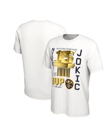 Nikola Jokic Denver Nuggets 2023 NBA Finals Champions MVP T-Shirt - White