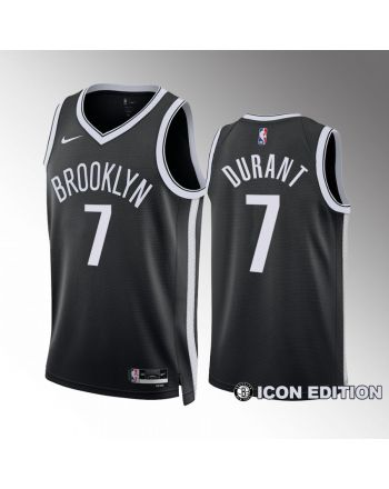 Brooklyn Nets Icon Edition Kevin Durant 7 Black Jersey 2022-23 Swingman