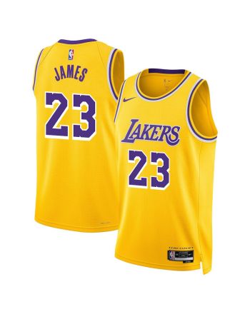 Lebron James 23 Los Angeles Lakers Icon Edition Swingman Men Jersey - Gold