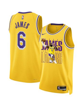 LeBron James 6 Los Angeles Lakers Legacy 2022-23 Jersey - Screen Print Graphics