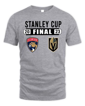 Vegas Golden Knights vs Florida Panthers Stanley Cup Final Matchup 2023 T-Shirt - Gray