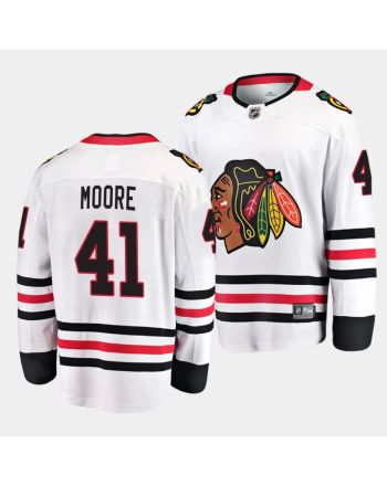 Oliver Moore #41 Chicago Blackhawks 2023 NHL Draft Away Men Jersey - White