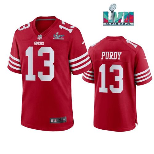 Brock Purdy 13 San Francisco 49Ers Super Bowl LVII Men Game Jersey- Scarlet