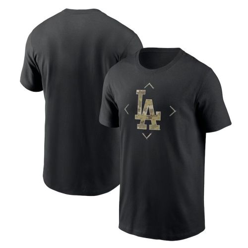 Los Angeles Dodgers Camo Logo T-Shirt - Black