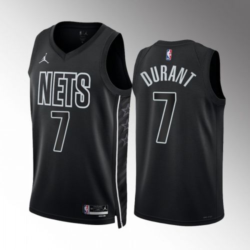 Kevin Durant 7 Brooklyn Nets Black 2022-23 Statement Edition Men Jersey Swingman