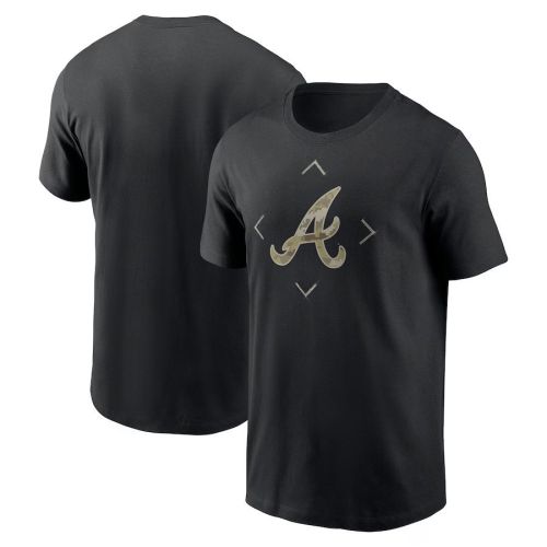 Atlanta Braves Camo Logo T-Shirt - Black