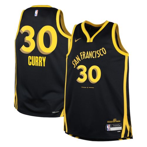 Stephen Curry 30 Golden State Warriors 2023/24 City Edition Swingman YOUTH Jersey - Black