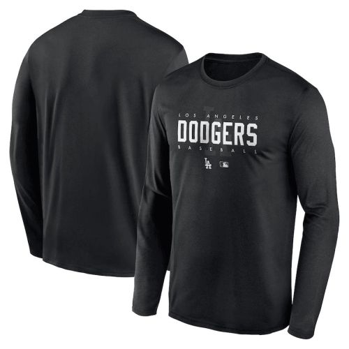Los Angeles Dodgers Team Logo Legend Performance Long Sleeve T-Shirt - Black