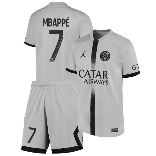 Kylian Mbappé 7 Paris Saint-Germain Away Kit 2022-23 Youth Jersey - Black