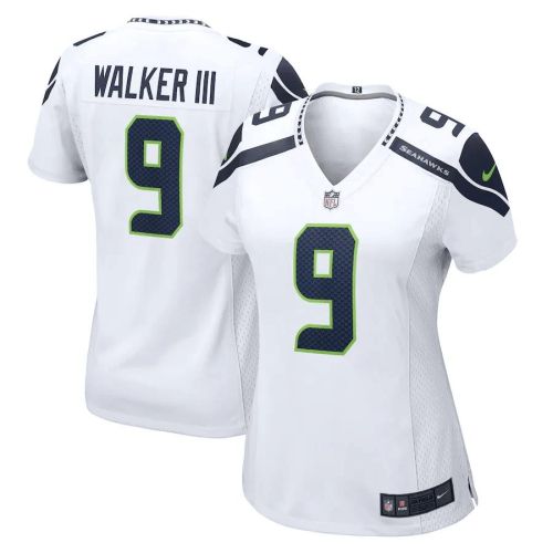 Kenneth Walker III 9 Seattle Seahawks Women's Away Game Player Jersey - White