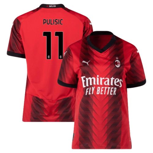 Christian Pulisic 11 AC Milan 2023/24 Home Women Jersey - Red