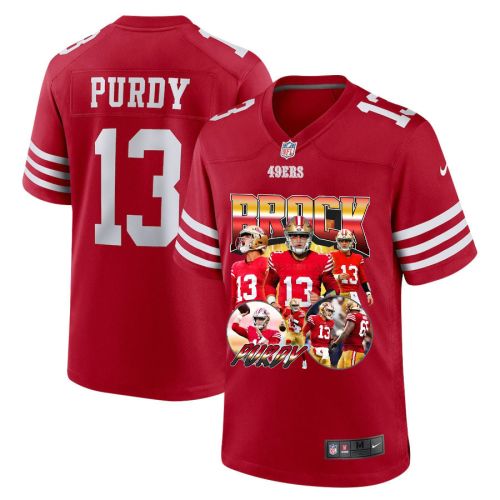 Brock Purdy 13 San Francisco 49ers Cyclone Star Red Game Jersey - Men