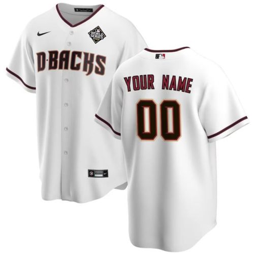 Arizona Diamondbacks World Series 2023 Home Cool Base Stitched Home Custom Jersey - White
