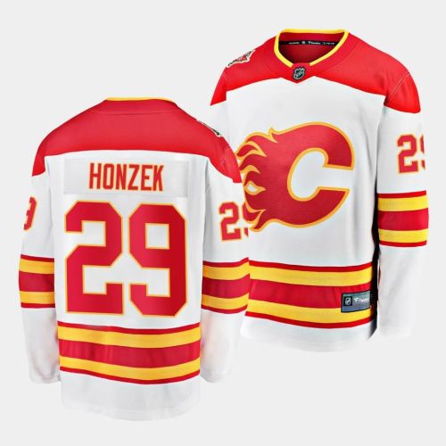 Samuel Honzek #29 Calgary Flames 2023 NHL Draft Away Men Jersey - White